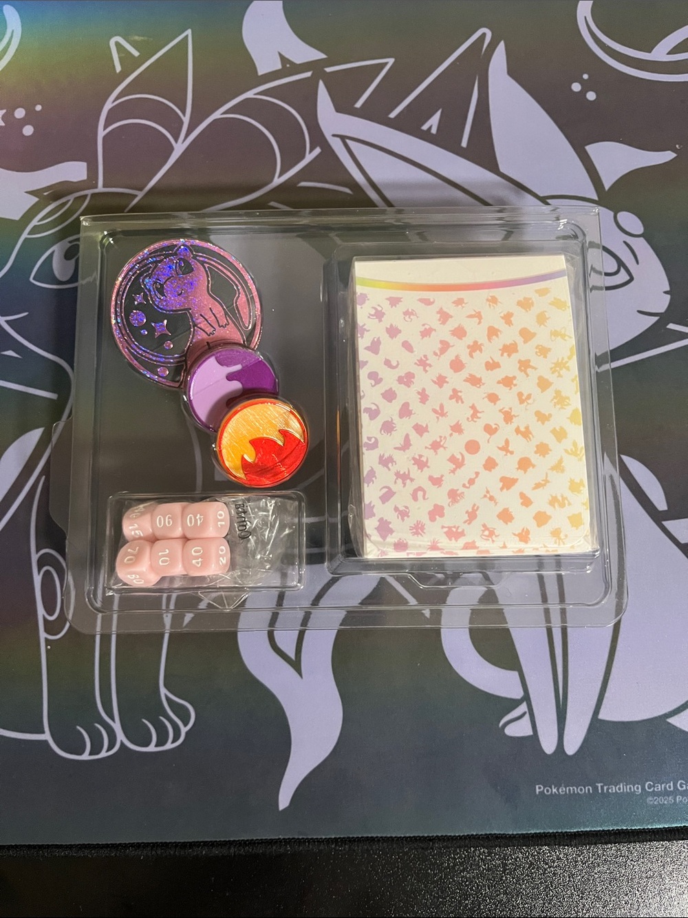 Pokémon TCG 151 Mew Deck Box and Coin + Dice